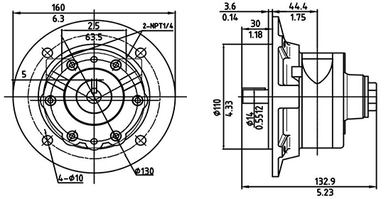 600W Pneumatic Vane Air Motor