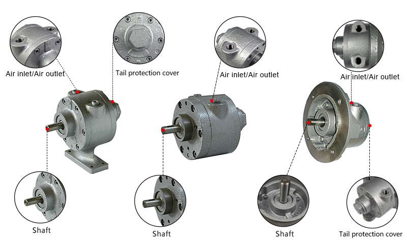 600W Pneumatic Vane Air Motor