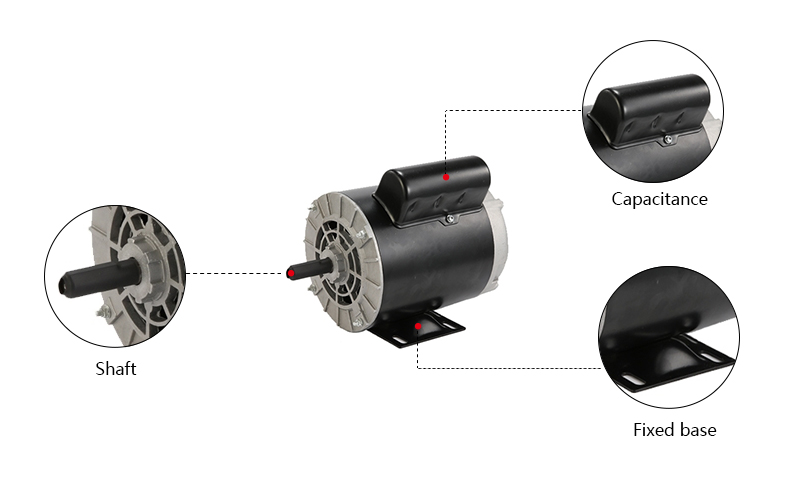 1.5 hp (1.1 kW) Air Compressor Motor, 115/ 230V, 5/8 Shaft