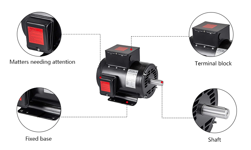 7.5 hp (5.6 kW) Air Compressor Motor, 208-230V, 1-1/8 Shaft