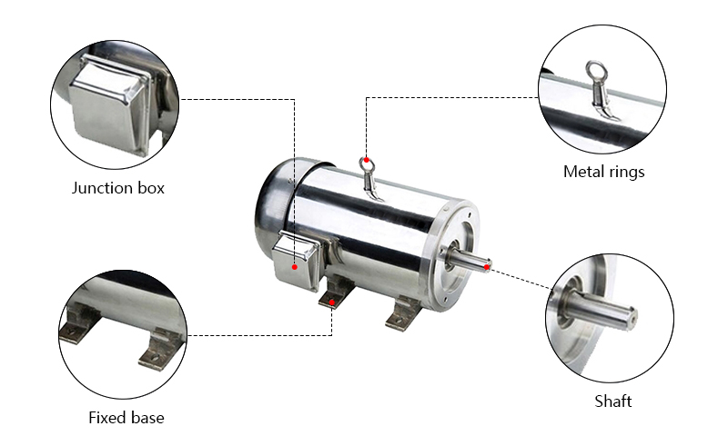 2hp (1.5kW) Stainless Steel Motor, 3 Phase, B3/ B5/ B14