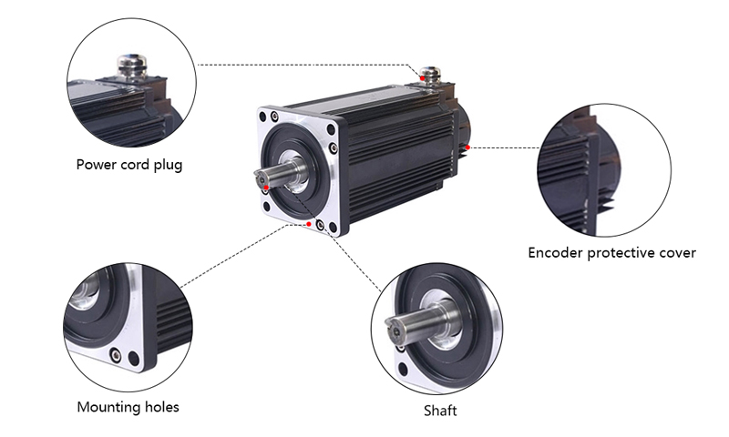 500W 48V DC Servo Motor, 3 Nm, 1500 rpm