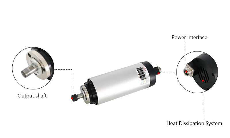 1500W Air Cooled CNC Spindle Motor, 24000 rpm, ER11