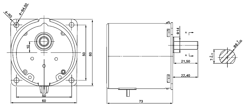 75 rpm AC Synchronous Gear Motor, 24V/110V/220V