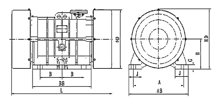 750W Explosion Proof Vibration Motor, 2 pole