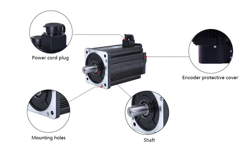4 hp (3 kW) AC Servo Motor, 15 Nm, 2000 rpm