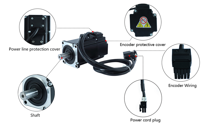 100W AC Servo Motor, 0.32 Nm, 3000 rpm