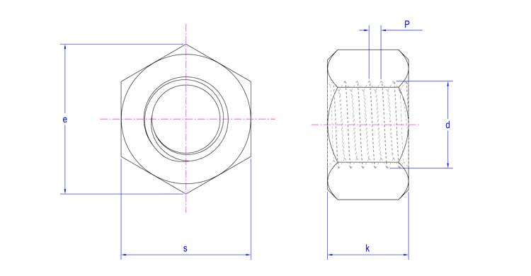 M4 M5 M6 M8 Inconel 601 718 Alloy Hexagon Nut DIN934 1/4"-20-2B