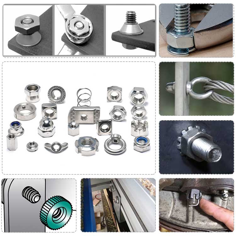 M8 Square Bolt And Nuts 304 Stainless Steel Metric Thread M3 M4 M5 M6 Stainless Steel M8 Square Screw Nut