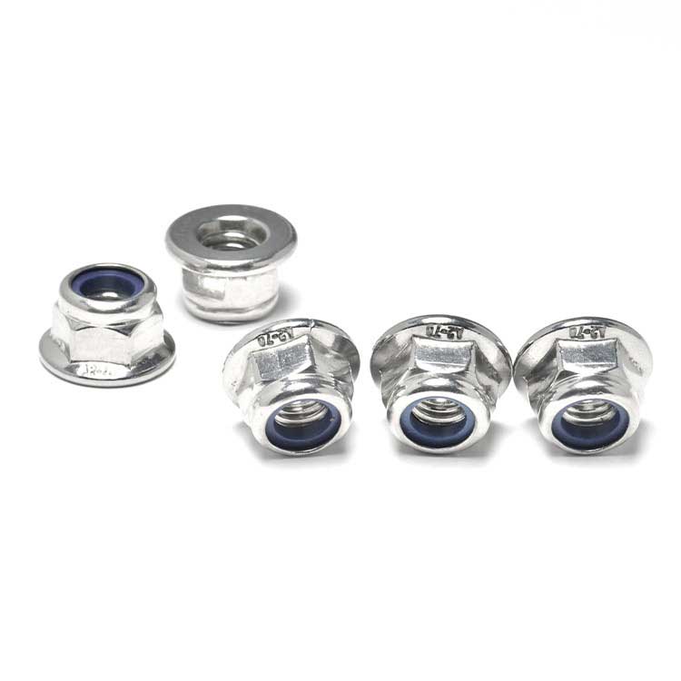 Hardware Fastener DIN6926 Anti-Rust Wheels Lug Nut Hex Flange Nylon Insert Lock Nut