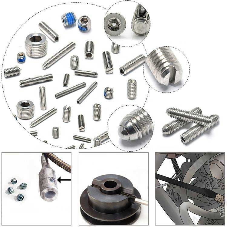 Hardware Manufacturer Metric Stainless Steel Hex Socket Cone Point Grub Set Screws