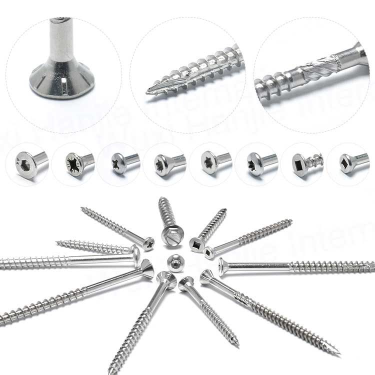 SS 304 316 410 Stainless Steel ST6 ST8 Torx Csk Head Timber Deck Wood Screws