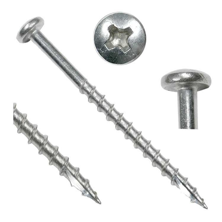 Supply Stainless Steel 316 304 410 or Zinc Plated Pricison Thread Phillips Pan Head Wood Screws with Cutting Point