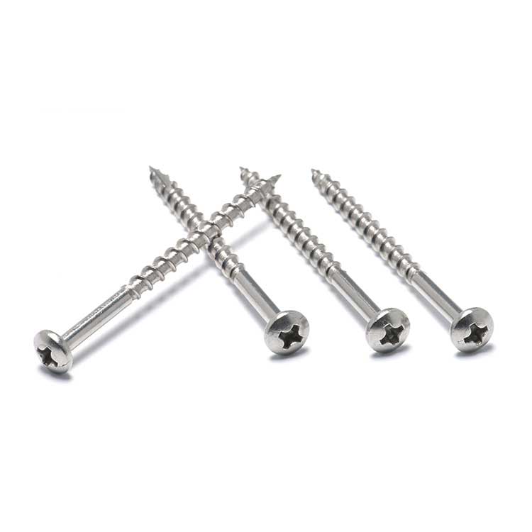 Supply Stainless Steel 316 304 410 or Zinc Plated Pricison Thread Phillips Pan Head Wood Screws with Cutting Point