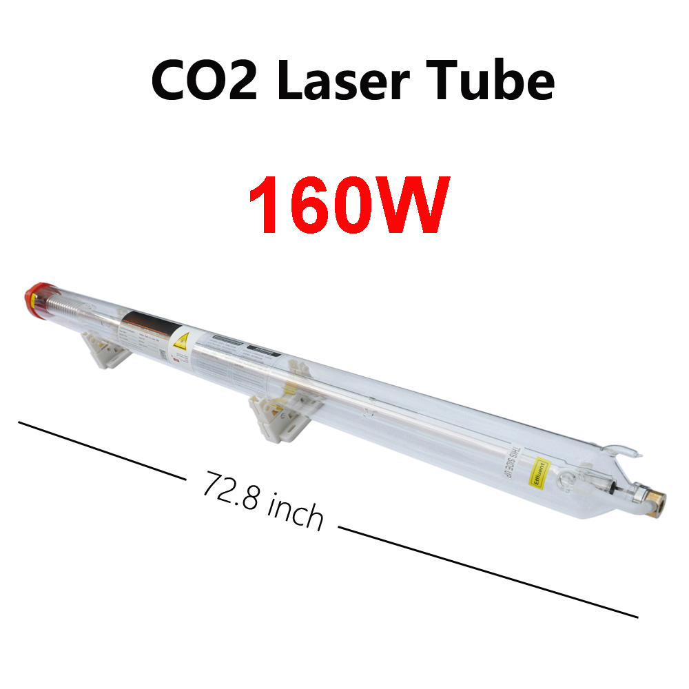 Actual 100W CO2 Laser Tube Length 1450mm Dia 80mm, Wires Preconnected with Coating, for Laser Engraver Cutter Laser Engraving Machine FDA Approved