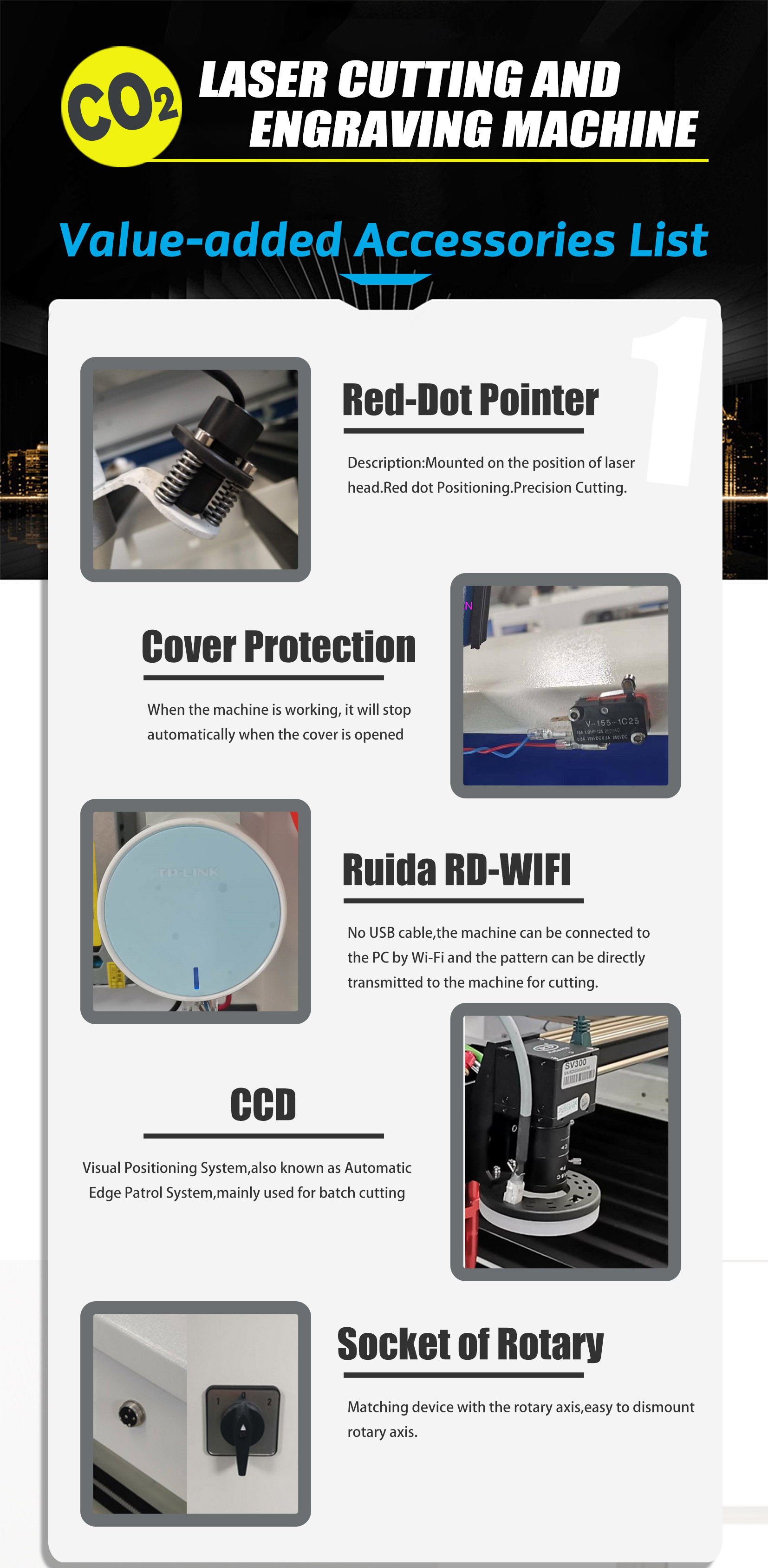 150W RECI W6 CO2 Laser Cutter 1300×900mm with S&A5200 Water Chiller