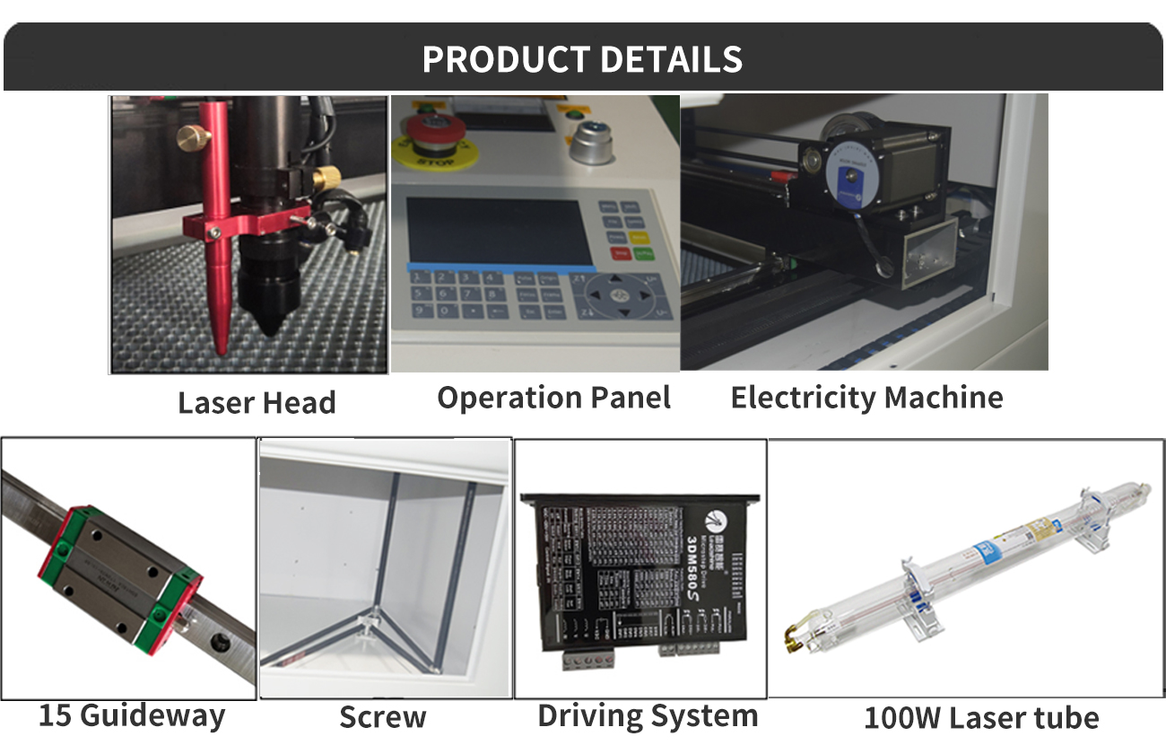 35 ⁷/₁₆ x 23 ⁵/₈ Inches 100W CO2 Laser Engraver and Cutter Machines Auto Focus With Ruida DSP RDWorks V8 Compatible With LightBurn Software
