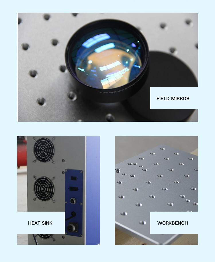 30W Portable Fiber Laser Marking Machine Adjustable Bench FDA