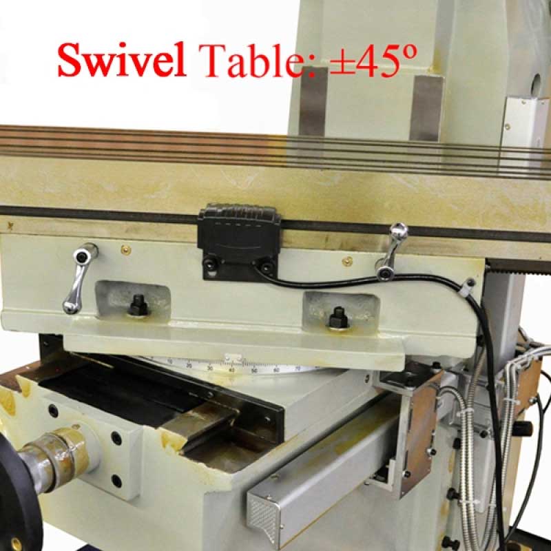 Socoje Tools 10" x 48" Vertical Mill with Power Feed and DRO ZX1048PD-230V-1