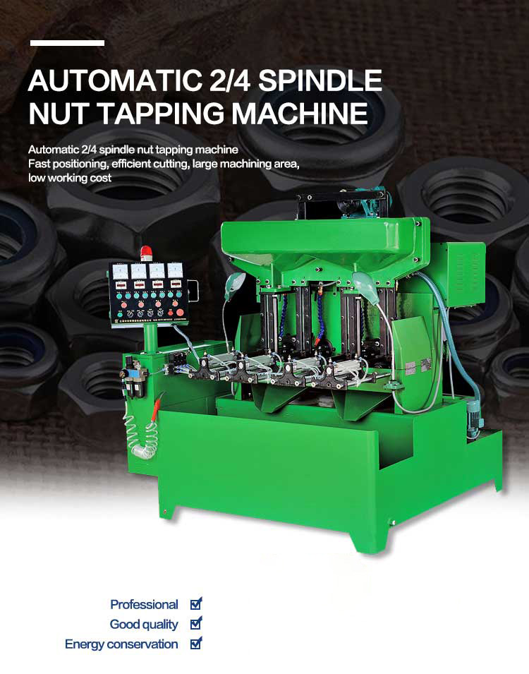 Drilling tapping one key molding nut drilling machine 4 spindle nut tapping machine