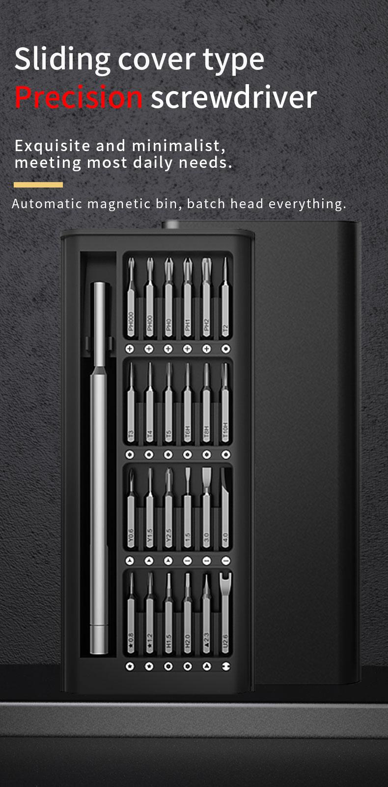 MT-M025 25-in-1 Screwdriver Set Double-Sided Magnetic Tip Hand Tools Magnetic Screwdriver Set Screwdriver Bits