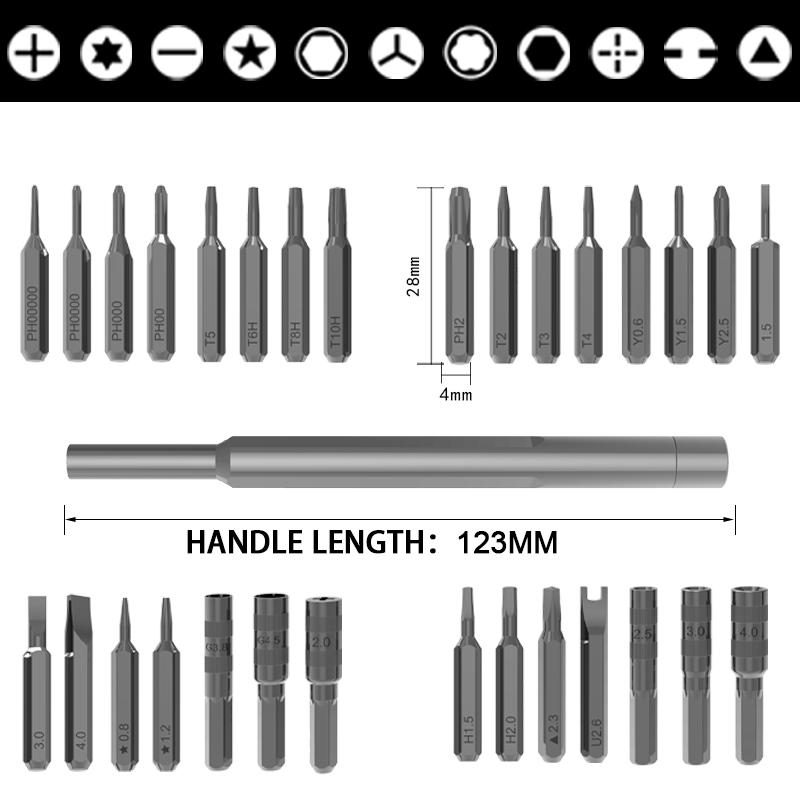 MT-M033 33-in-1 Screwdriver Set Double-Sided Magnetic Tip Hand Tools Magnetic Screwdriver Set Screwdriver Bits