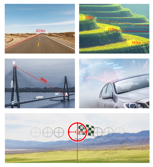 Laser Telescope Rangefinder, 3-500/1000/1500m