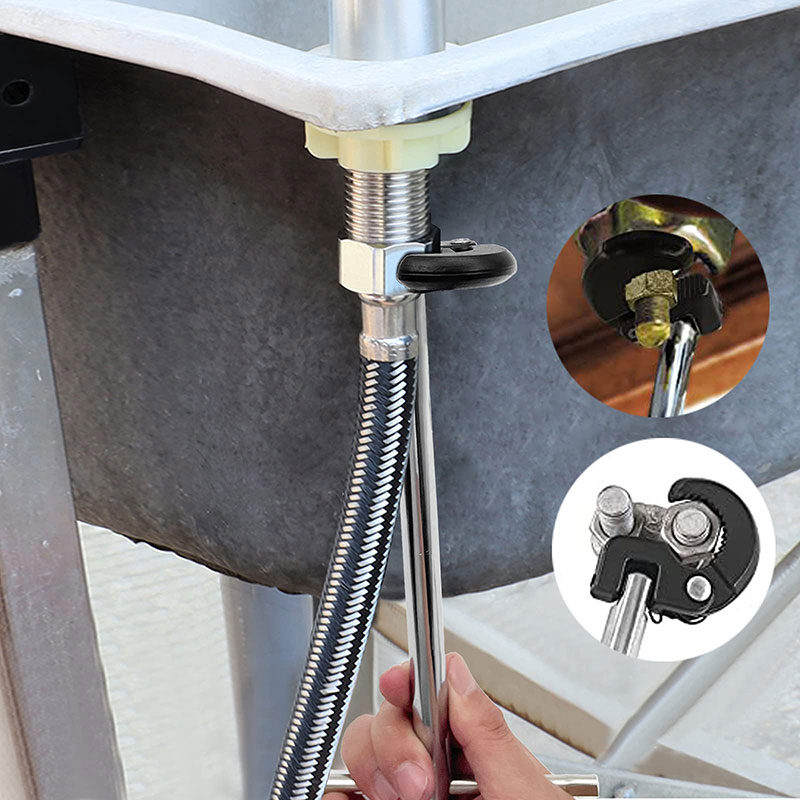 Adjustable Basin Wrench11" Adjustable Tap Nut Spanner Telescopic Basin Spanner