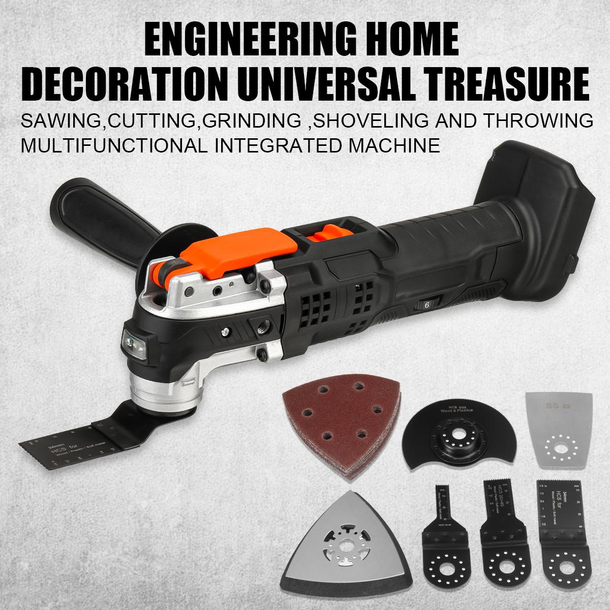 1380W 6000-25000 RPM Cordless Osillating Multi Tool 4 degrees 6 Speed Polishing Trimer Tool For Makita 18V Battery