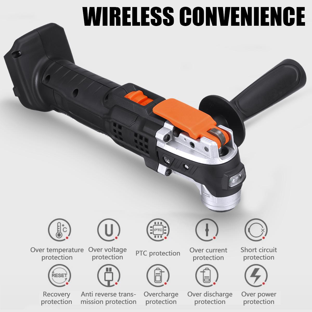 1380W 6000-25000 RPM Cordless Osillating Multi Tool 4 degrees 6 Speed Polishing Trimer Tool For Makita 18V Battery