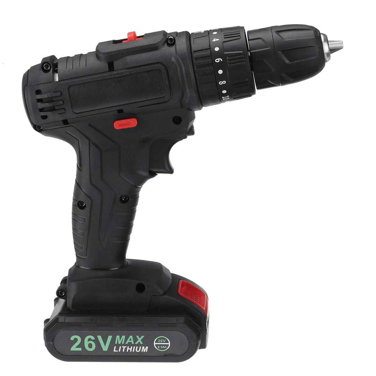 48V 1500W Impact Electric Drill 28N.m Max Torque LED Light Screwdriver Power W/ 1/2pc Battery