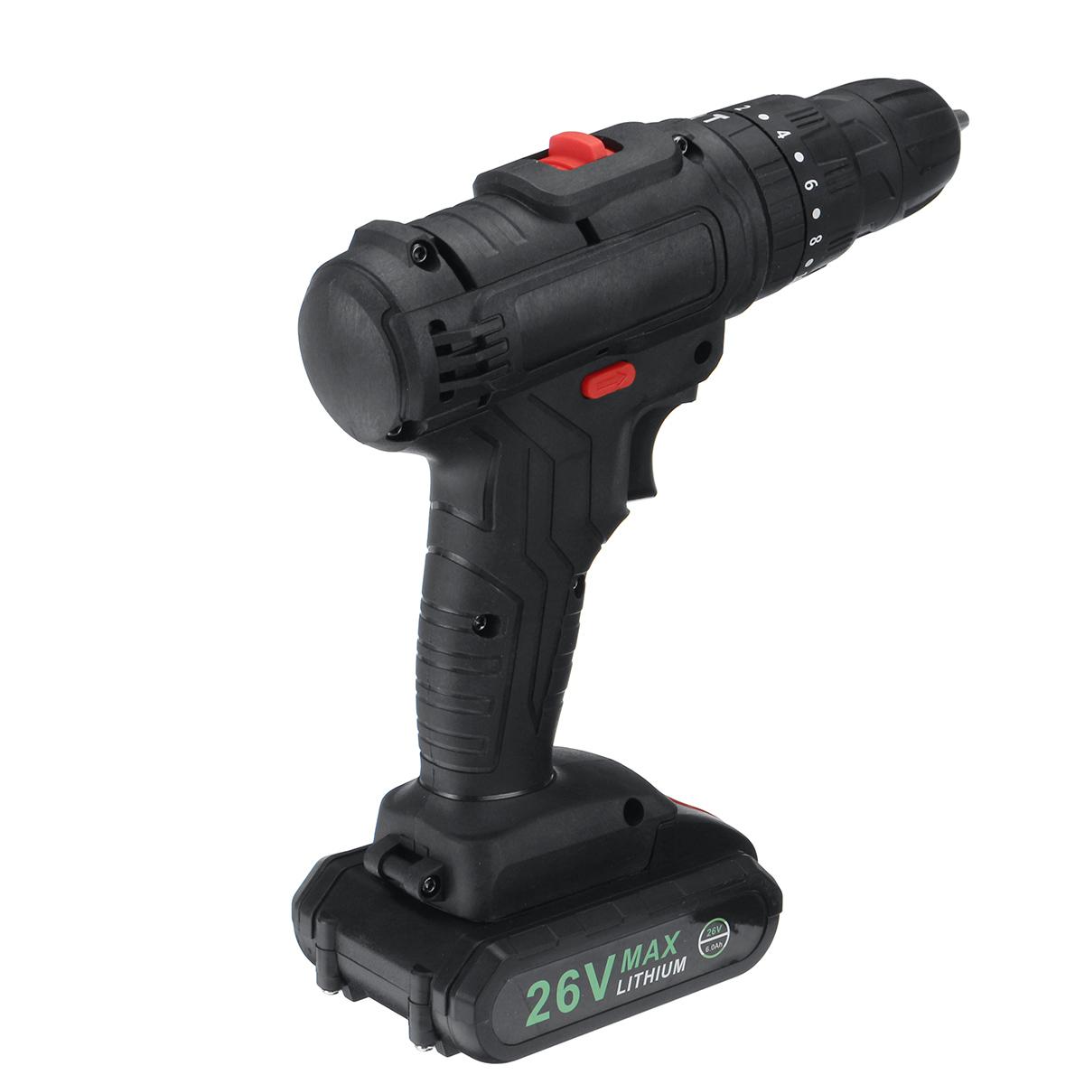 48V 1500W Impact Electric Drill 28N.m Max Torque LED Light Screwdriver Power W/ 1/2pc Battery