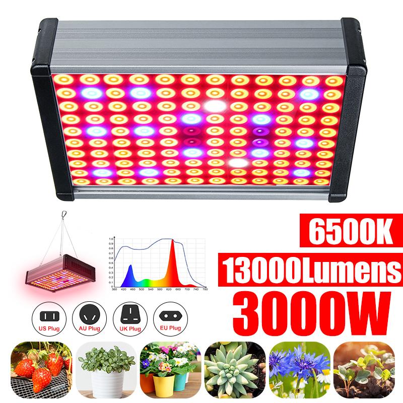 3000W LED Grow Light 13000 Lumens Plant Flower Full Spectrum Veg Flower Greenhouse Lamp