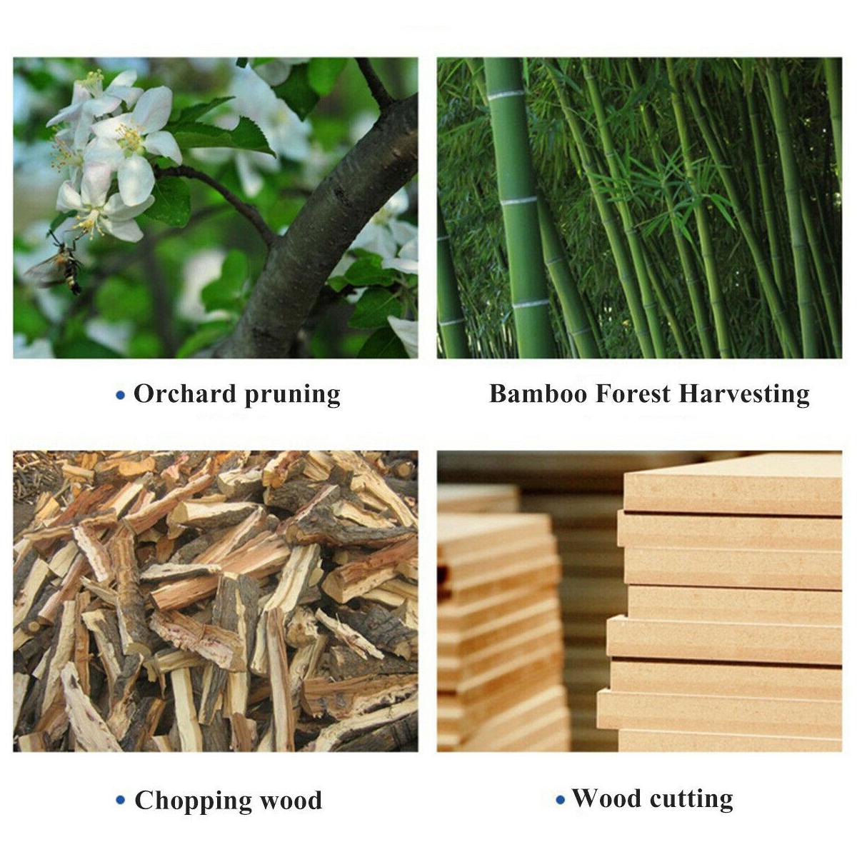 6inch 600W Portable Electric Chain Saw Rechargeable Saws Wood Cutter Woodworking Tool W/ 2pcs Battery EU Plug