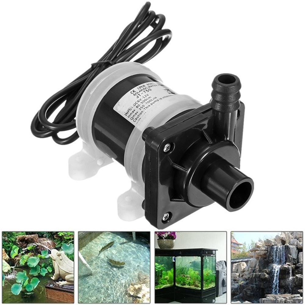 JT-750B4 12V/24V Solar Shower Pump 4-Thread DC Water Pump for Water Heating Floor Heating and Boosting Circulation