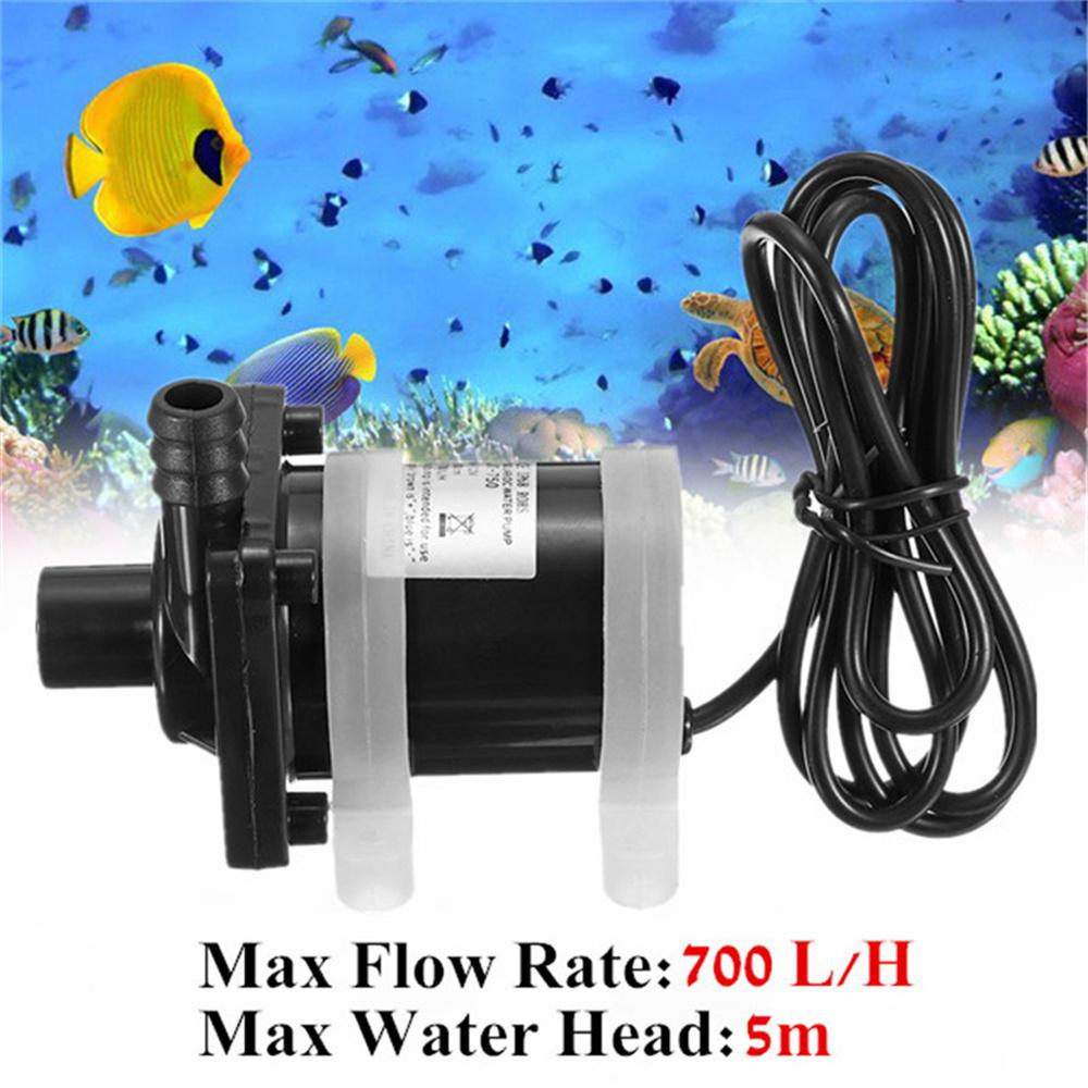 JT-750B4 12V/24V Solar Shower Pump 4-Thread DC Water Pump for Water Heating Floor Heating and Boosting Circulation
