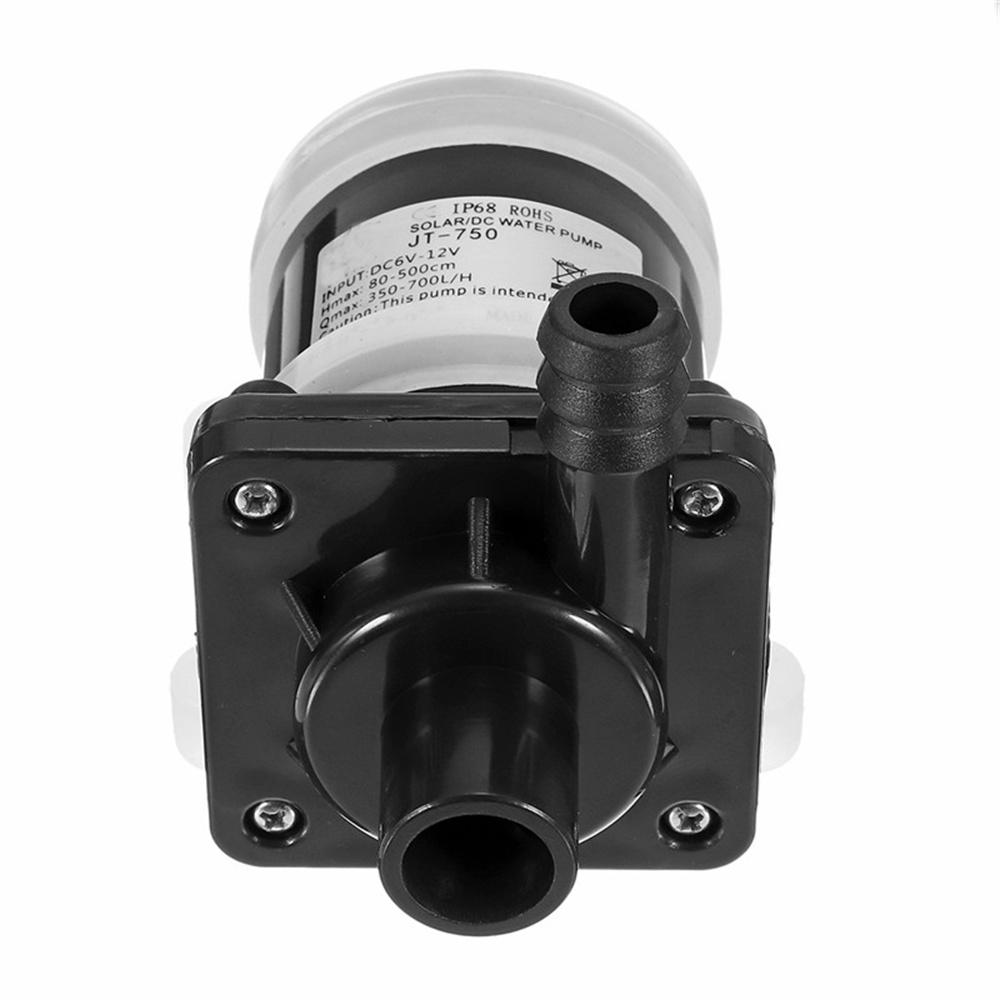 JT-750B4 12V/24V Solar Shower Pump 4-Thread DC Water Pump for Water Heating Floor Heating and Boosting Circulation