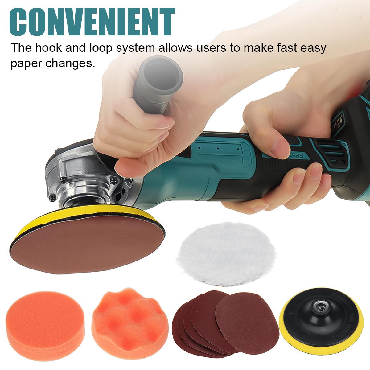 Socoje 288VF 1580W Cordless Polisher Car Polishing Tool Sander Buffing Waxing Machine For Makkita 18V Battery