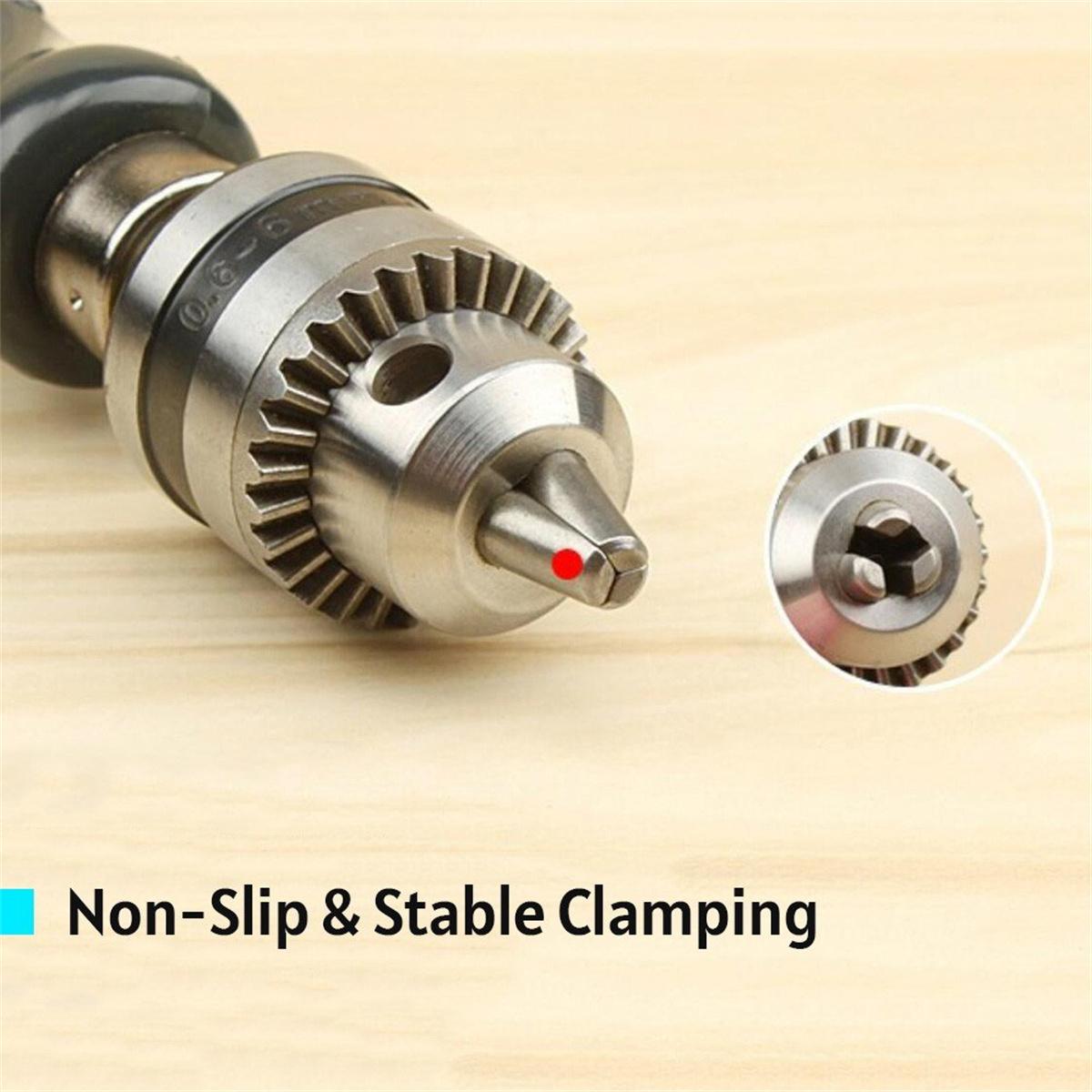 Hand Drill Bits Set Manual Tool Pin Vises with Twist Drill Bits Chuck Key Hollow Storage Box 0.6-6mm Precision Clamping