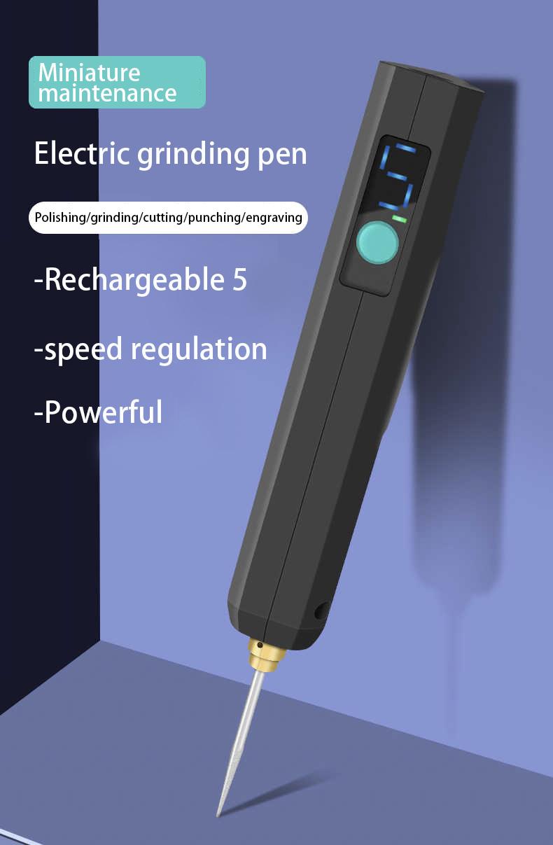 Mini 5-Speed Adjustable Rechargeable Electric Grinder Pen Nail Polisher Control for Precise Cutting Polishing Engraving Handheld Tool