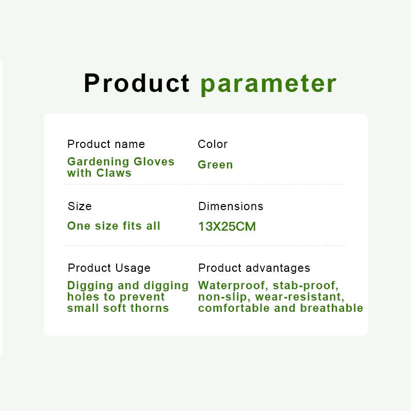 Digging Gloves Gardening Dipping Labor Claws Vegetable Flower Planting And Grass Pull