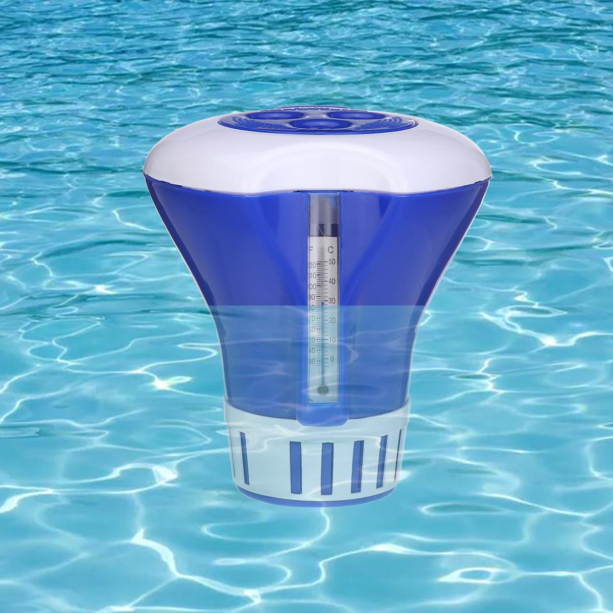 Pool Floating Chemical Dispenser High Quality Durable With Thermometer for Swimming Pool Cheaning Tools