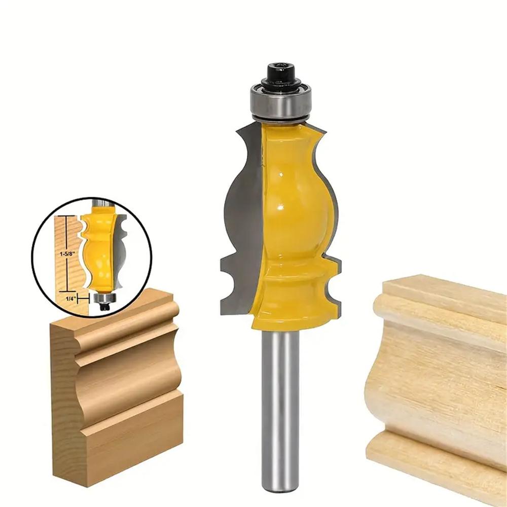 8mm Shank Cemented Carbide Router Bit Woodworking Carving Cutter Set 8mm Shank and Carbide Tips Ideal for DIY and Professional Projects