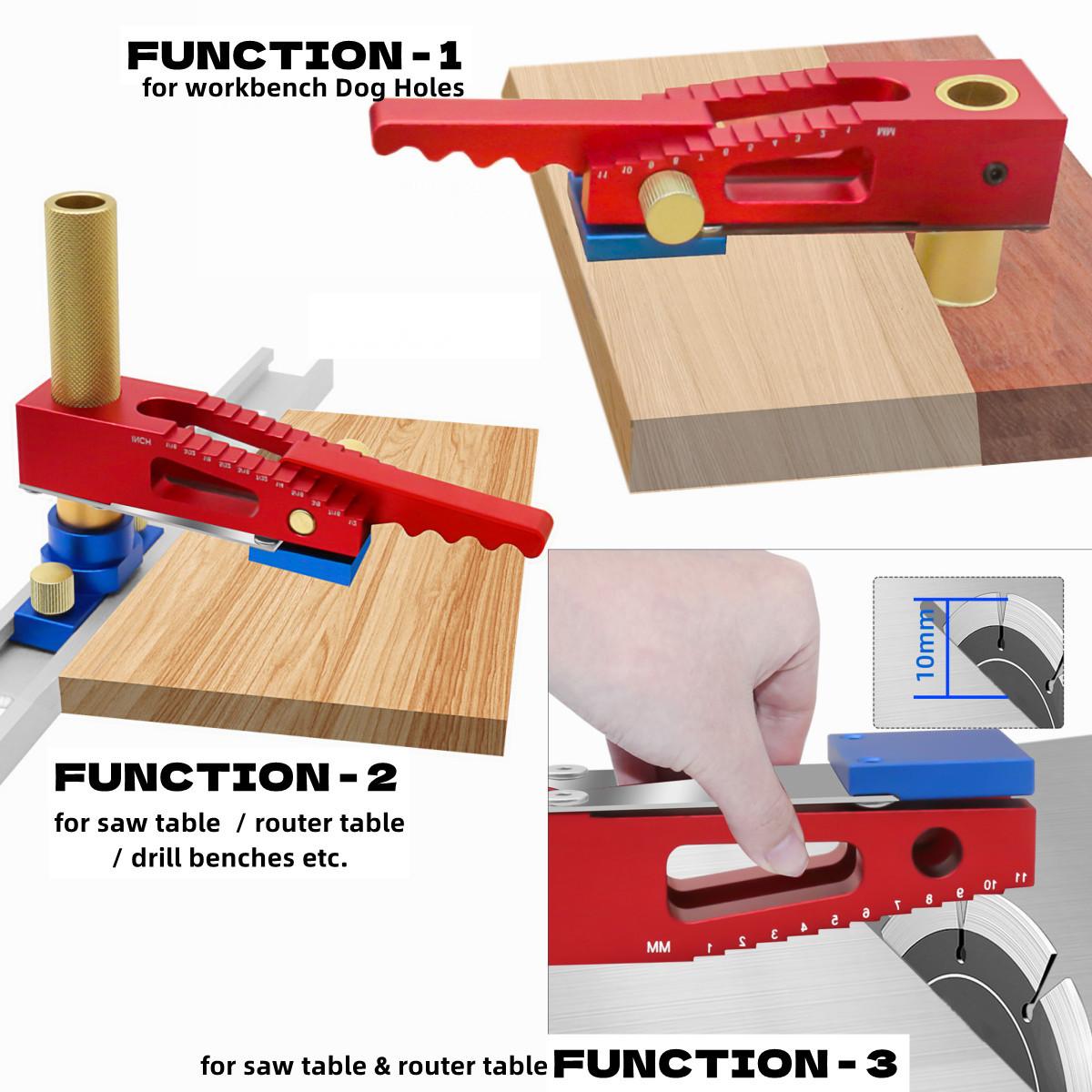 MFT Bench Hold Dog Holes Clamp Woodworking T-Track Hold Down Clamp Desktop Adjustable Fast Fixed Clip