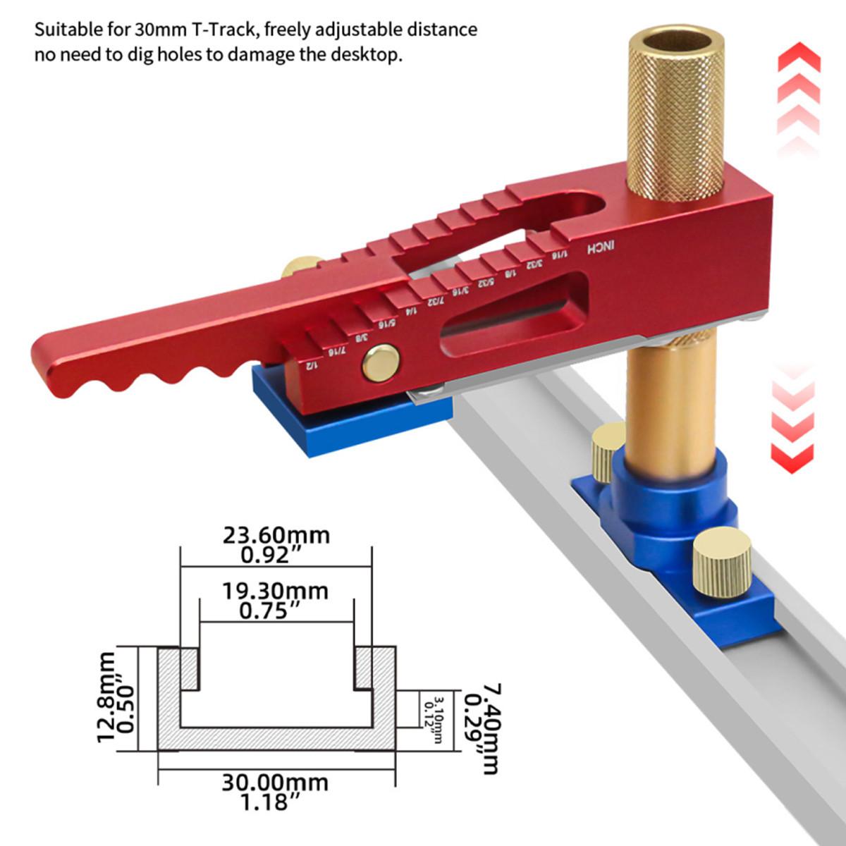 MFT Bench Hold Dog Holes Clamp Woodworking T-Track Hold Down Clamp Desktop Adjustable Fast Fixed Clip