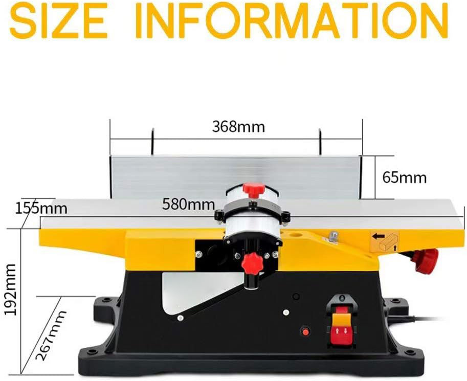 6 Inch 1650W Electric Benchtop Planer for Woodworking 110V/8A