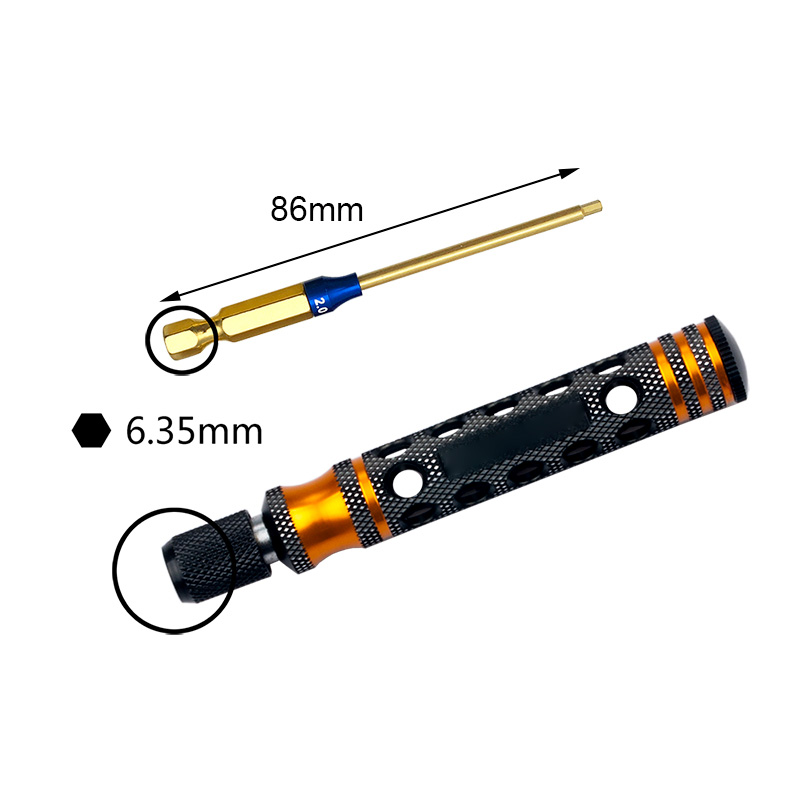 6.35mm 4 in1 Hex Screwdriver 1.5 2.0 2.5 3.0mm for RC Car helicopter FPV