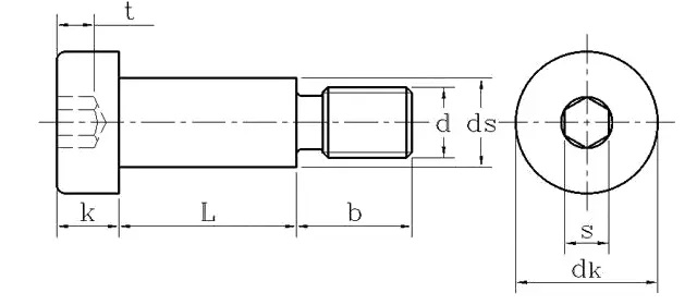 ISO 7379 M6 M8 M10 SS 304 Stainless Steel Cheese Head Shoulder Socket Screw