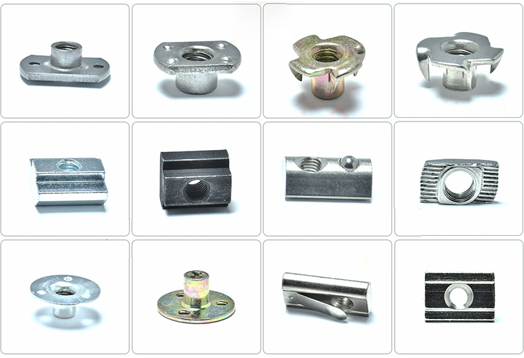 M6 M8 M10 M12 7/16 2 4 Holes Carbon Steel T Tee Weld Nut