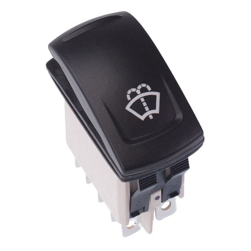 KR46CAKDDG22NXXXX22 Windshield Washer Latching Red 12V LED Automotive Rocker Switch DPDT IP68